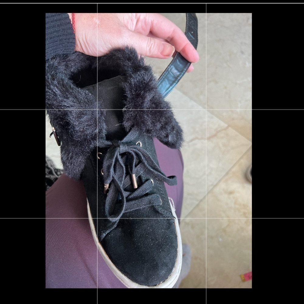 JLo Jennifer López Fur Hightop Sneackers Size 7,5 - Picture 12 of 15